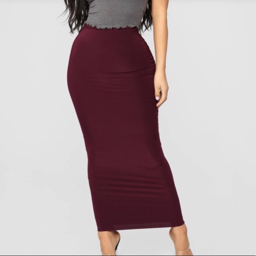 Red Wine Long Skirt!